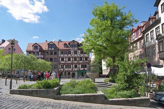 Hauserplatz in Nürnberg, wo Kaspar Hauser zum letzten mal gesehen wurde