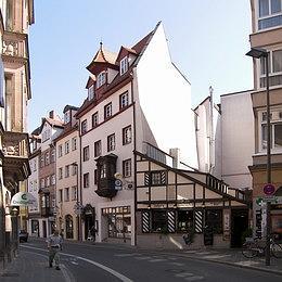 Jakobsstraße mit dem Herrenkeller, südliche Altstadt von Nürnberg