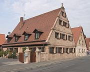 typische Bauernhäuser aus Sandstein in Nürnberg, Reutleser Hauptstraße