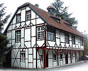 Fachwerk am Holzwerk Hahnenbalz in Buchenbühl, Stadtteil von Nürnberg