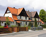 Siedlungshuser an der Kalchreuther Straße, der Buchenbühler Hauptstraße im Norden Nürnbergs