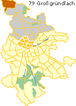 Großgründlach in Nürnberg, Lage der Stadtteile im Stadtplan