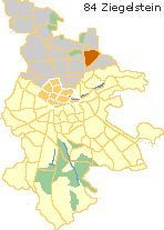 Ziegelstein in Nürnberg Nordstadt, Lage des Stadtteils im Stadtplan