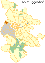 Muggenhof und Doos im Westen von Nürnberg, Lage der Stadtteile im Stadtplan